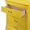 4 Drawer Chest Traditional Style - Yellow - Image 5