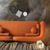 Donna - Japandi Style Boucle Sofa - Brown / Burnt Orange / Orange - Image 12