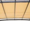 12 X 9 Ft Outdoor Patio Pergola Gazebo Steel Frame Sun Shelter With Retractable Canopy & - Beige / Brown - Image 10