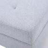 Contemporary Ottoman Footstool With Tufted Upholstery - Light Gray - Image 9