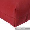 2 Piece High Back Patio Chair Cushion Set, Tufted Adirondack And Rocking Chair Cushions For Garden - Red - Image 2