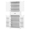 Bathroom Storage Cabinet With Multi Functional Storage Space, Drawer With Slide Rails, Adjustable Shelf - White - Image 16