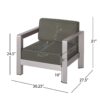 Aviara - Club Chair Outdoor Seating Aluminum - Natural - Image 5