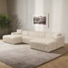 Mar - U-Shape Corner Sofa - Cream - Image 5