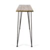 Dione Outdoor Industrial Acacia Wood Bar Set With Metal Frame And Slat Paneling - Brown - Image 12