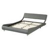 Queen Size Upholstered Platform Bed Frame, Curve Design, Wood Slat Support, No Box Spring Needed - Gray - Image 5