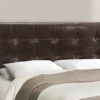 Queen Size Bed Upholstered, Transitional - Brown - Image 2