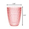 Leading Ware Diamond Cut Acrylic Glasses (Set of 4), Bpa Free, 12Oz - Pink - Image 4