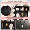 Hall Tree With 6 Hooks, Coat Hanger, Entryway Bench, 3 In 1 Design, A Spacious Drawer For Entrance, Living Room - Black - Image 5