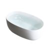Independent Solid Surface Resin Stone Bathtub, A Modern Designed Independent Bathtub With Pop-Up Drainage And Overflow Pipes, Suitable For Small Households - Matte White - Image 10