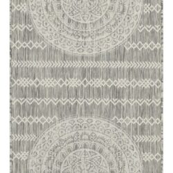 Sunshine - 2'7" X 7'3" Indoor, Outdoor, Area Rug Polypropylene - Silver