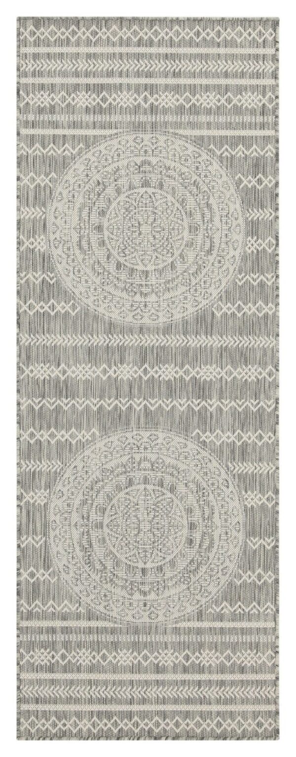 Sunshine - 2'7" X 7'3" Indoor, Outdoor, Area Rug Polypropylene - Silver