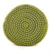 River - Handcrafted Cylindrical Pouf Water Resistant - Green - Image 6