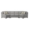 Berza - Cuddler Sectional - Gray - Image 2