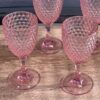 Diamond Cut Plastic Wine Glasses (Set of 4), Bpa Free Acrylic, Unbreakable Wine Glasses, 12Oz - Pink - Image 5