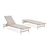 Hargrove - Outdoor Patio Aluminum Chaise Lounge (Set of 2) - Natural / Silver - Image 5