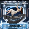 Deluxe - Massage Chair Full Body, 3D Sl Track Zero Gravity Massage Chair Recliner With Calf And Foot Rollers, Ai Voice Control, LCD Screen, Quick Access Buttons - Gray / Brown - Image 4