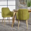 Classic Twist Dining Chair Set With Contoured Support - Green - Image 3