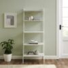 Modern Ladder Bookshelf - White / White - Image 4