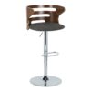 Cosi - Mid-Century Modern Adjustable Barstool (Set of 2) - Walnut / Charcoal - Image 2