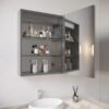 26" X 20" Bathroom Medicine Cabinet With LED Mirror, Anti-Fog, Waterproof, 3000K~6000K Single Door Lighted Bathroom Cabinet With Touch Swich, Dimmable, Recessed Or Surface Mount (Right Door) - Silver - Image 12