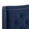 Marcella - King Upholstered Shelter Headboard Bed Set - Dark Sapphire Blue - Image 9
