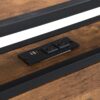 Full Size Metal Platform Bed Frame With Wooden Headboard And Footboard With USB Liner, No Box Spring Needed, Large Under Bed Storage - Brown - Image 8