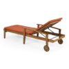 Jason - Chaise Lounge Acacia Wood Adjustable Outdoor Chair - Orange - Image 8