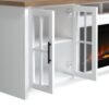 Hampton - Fireplace TV Stand Console For TVs Up To 100" - Jasmine Whitewash / Barnwood - Image 5