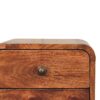 Mini Curved Wall Mounted Bedside Table - Brown - Image 6