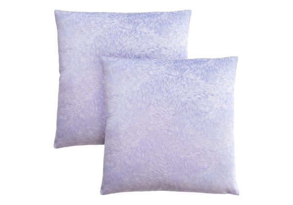 Pillows, Square, Insert Included, Decorative Throw, Hypoallergenic Polyester, Modern (Set of 2) - Purple