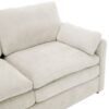 Cozy Upholstered Loveseat Sofa Oversized Comfy Comfy Cloud Sofa Double Cushion Loveseat Sofa Plush Cushion Sofa Couch For Living Room - Beige - Image 18