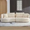 4 Seat Modular Sofa With Removable Pillows, Durable Fabric And Solid Wood Frame - White - Image 6