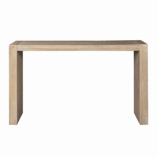 Modern Console Table With Solid Wood Construction - Reclaimed Wheat