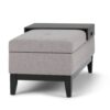 Oregon - Storage Ottoman Bench With Tray - Cloud Gray - Image 4