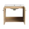 24" Wall Mounted Bathroom Vanity With Ceramic Sink And 2 Soft Closing Doors - Oak - Image 14