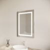 26" X 20" Bathroom Medicine Cabinet With LED Mirror, Anti-Fog, Waterproof, 3000K~6000K Single Door Lighted Bathroom Cabinet With Touch Swich, Dimmable, Recessed Or Surface Mount (Right Door) - Silver - Image 7