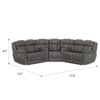 Siena - Power Reclining Sectional - Gray - Image 6