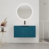Contemporary Wall Mounted Bathroom Vanity With Resin Sink & Soft Close Doorі - Lake Blue - Image 2