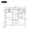 Modern Bathroom Vanity With Ceramic Sink, Freestanding, One Tip - Out Drawer, 3 Side Drawers, Adjustable Shelf - White - Image 4
