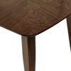 5 Piece Mid Century Dining Set With Walnut Frame, Upholstered Dining Chairs - Light Beige / Walnut - Image 18