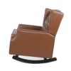 Moss - Upholstered Rocking Recliner With Diamond Tufting And Wingback - Light Brown - Image 6