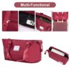 5 Piece Set (20"24"28 +A Travel Bag And A Toiletry Bag), Hard Case Spinner Wheels Luggage Sets With Tsa Lock Carry On Suitcase Luggage Durable Suitcase Color Matching - Wine Red - Image 6