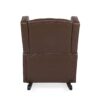Amedou - Contemporary Tufted Wingback Rocking Chair - Dark Brown - Image 10