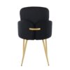 Dahlia - Contemporary Dining Chair (Set of 2) - Gold / Black / Gold - Image 5