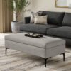 Rebecca - Large Coffee Table Storage Ottoman With Lift Up Lid - Gray - Image 5
