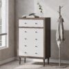 Nystrom - Mid Century Modern, 5 Drawer Dresse - Walnut - Image 4
