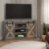Farmhouse - Corner TV Stand For TVs Up To - Barnwood - Image 3