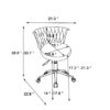 Office Desk Chair, Upholstered Home Office Desk Chairs With Adjustable Swivel Wheels, Ergonomic Office Chair For Living Room, Bedroom, Office, Vanity Study - Emerald - Image 6