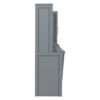 Queen Size Murphy Wall Bed With Closet And Drawers - Gray - Image 4